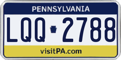 PA license plate LQQ2788