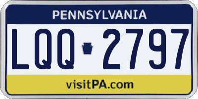 PA license plate LQQ2797