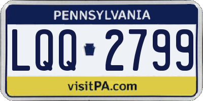 PA license plate LQQ2799
