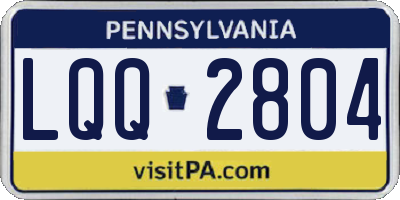 PA license plate LQQ2804
