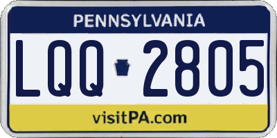 PA license plate LQQ2805