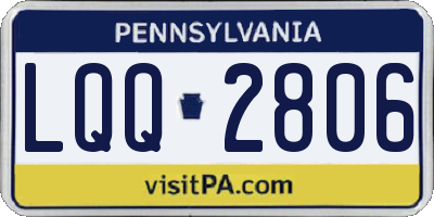 PA license plate LQQ2806