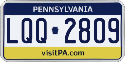 PA license plate LQQ2809