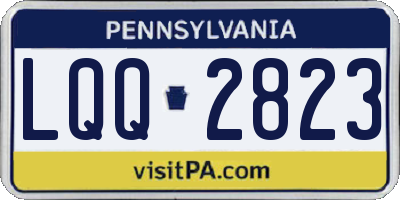 PA license plate LQQ2823