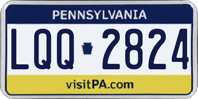 PA license plate LQQ2824