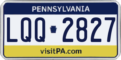 PA license plate LQQ2827
