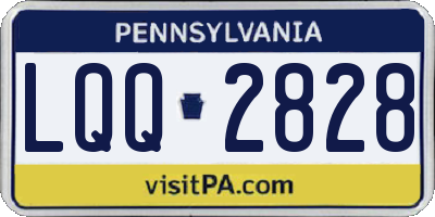 PA license plate LQQ2828