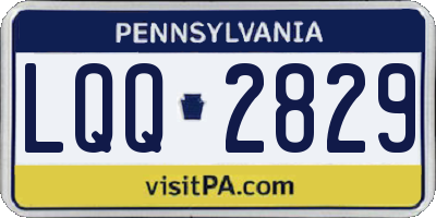 PA license plate LQQ2829