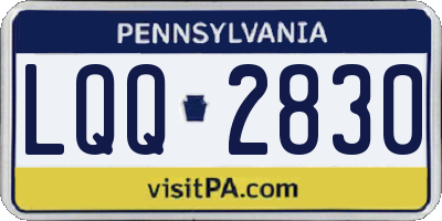 PA license plate LQQ2830