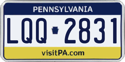 PA license plate LQQ2831
