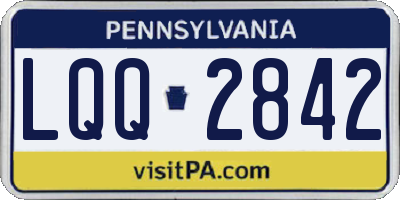 PA license plate LQQ2842
