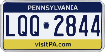 PA license plate LQQ2844