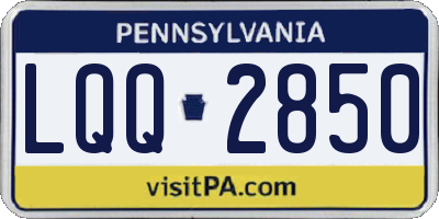 PA license plate LQQ2850