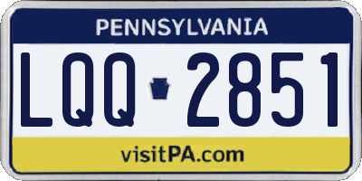 PA license plate LQQ2851