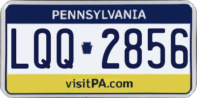 PA license plate LQQ2856