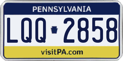 PA license plate LQQ2858