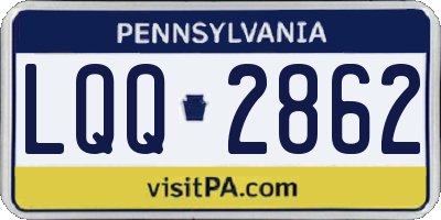 PA license plate LQQ2862
