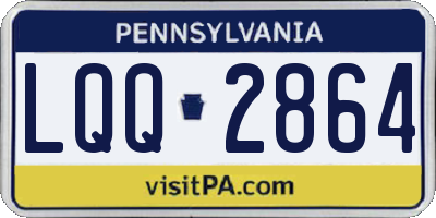PA license plate LQQ2864