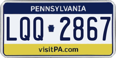 PA license plate LQQ2867
