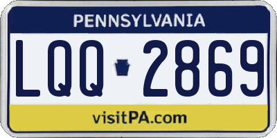 PA license plate LQQ2869