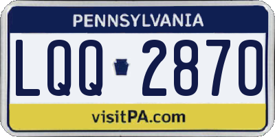 PA license plate LQQ2870