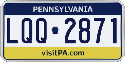 PA license plate LQQ2871