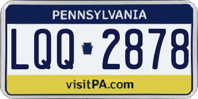 PA license plate LQQ2878