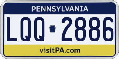 PA license plate LQQ2886