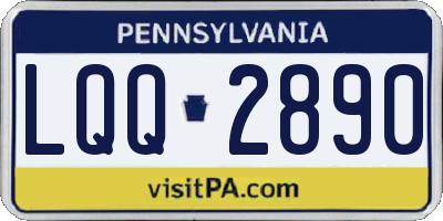 PA license plate LQQ2890