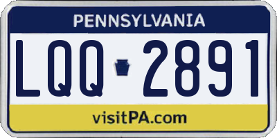 PA license plate LQQ2891