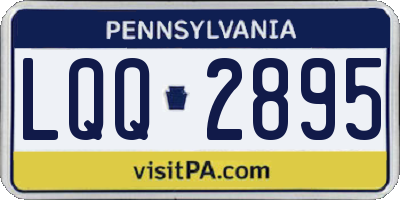 PA license plate LQQ2895