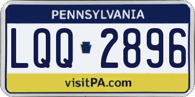 PA license plate LQQ2896