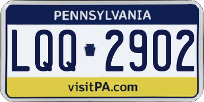 PA license plate LQQ2902