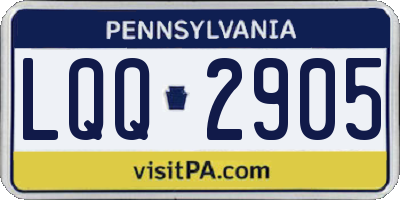 PA license plate LQQ2905