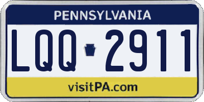 PA license plate LQQ2911