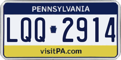 PA license plate LQQ2914