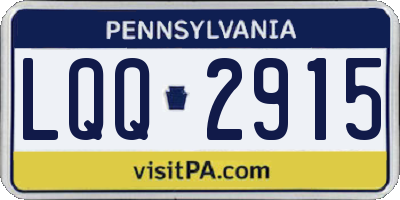 PA license plate LQQ2915