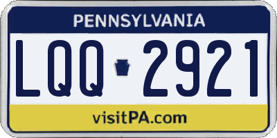 PA license plate LQQ2921