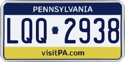 PA license plate LQQ2938