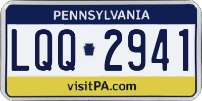 PA license plate LQQ2941