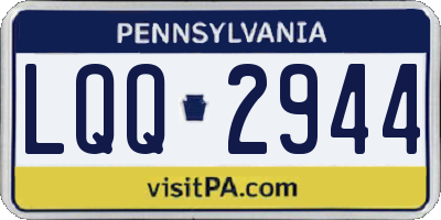 PA license plate LQQ2944