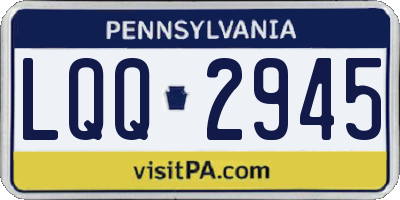 PA license plate LQQ2945