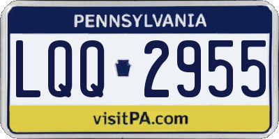 PA license plate LQQ2955