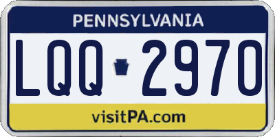 PA license plate LQQ2970