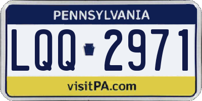 PA license plate LQQ2971