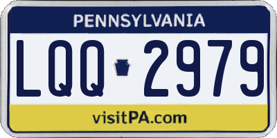 PA license plate LQQ2979