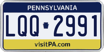 PA license plate LQQ2991