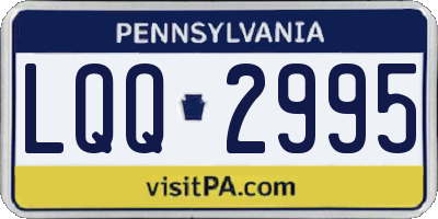 PA license plate LQQ2995