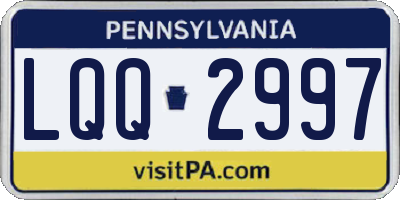 PA license plate LQQ2997