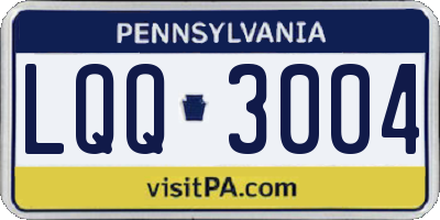 PA license plate LQQ3004